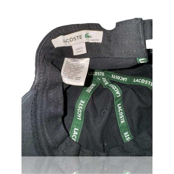 Lacoste: Unisex Black Casual Adjustable Dad Hat: OSFM: GUC: Preppy Style - Picture 4 of 4